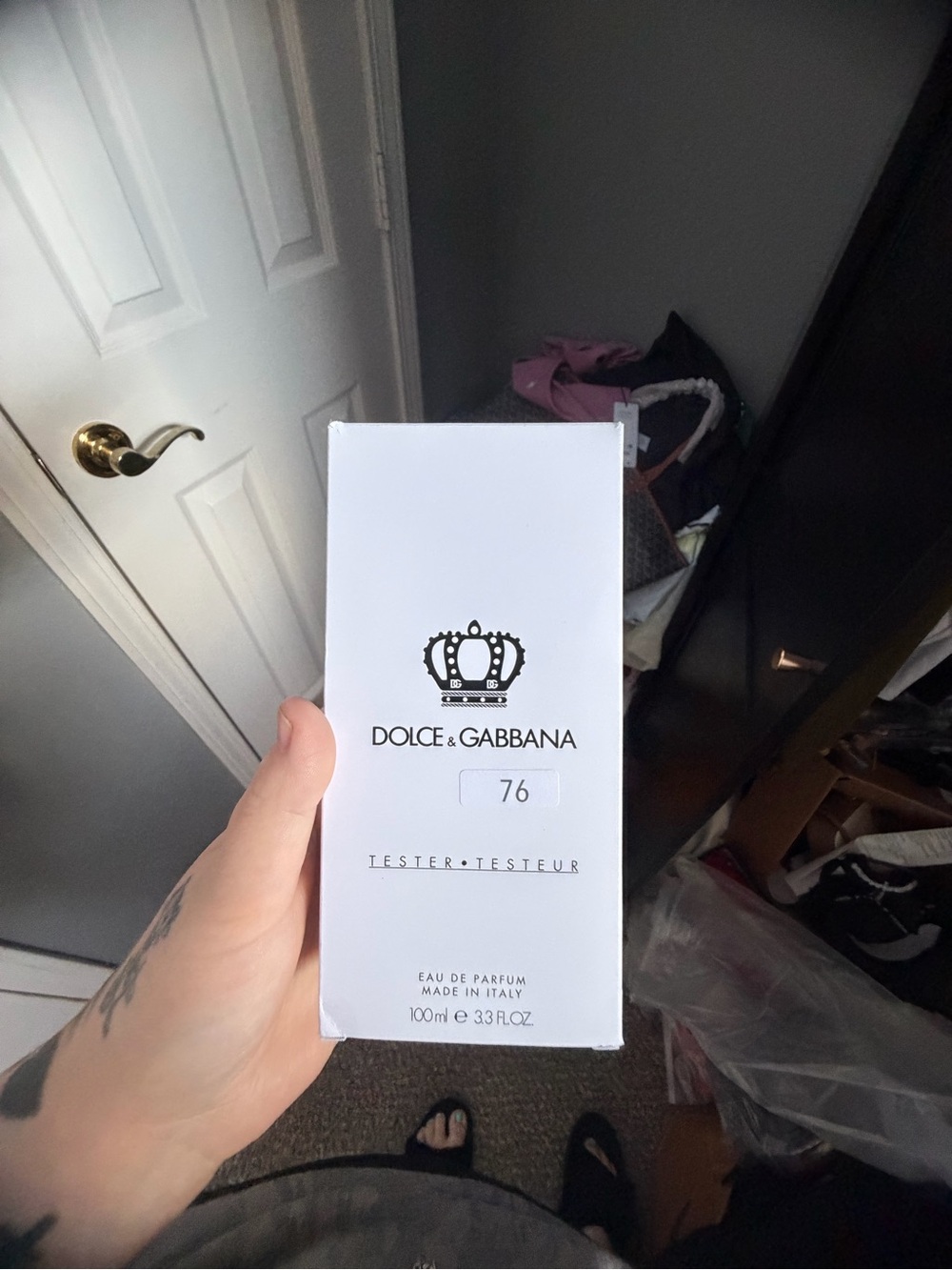 Dolce & Gabbana White Tester Box with Black Logo brand new never used